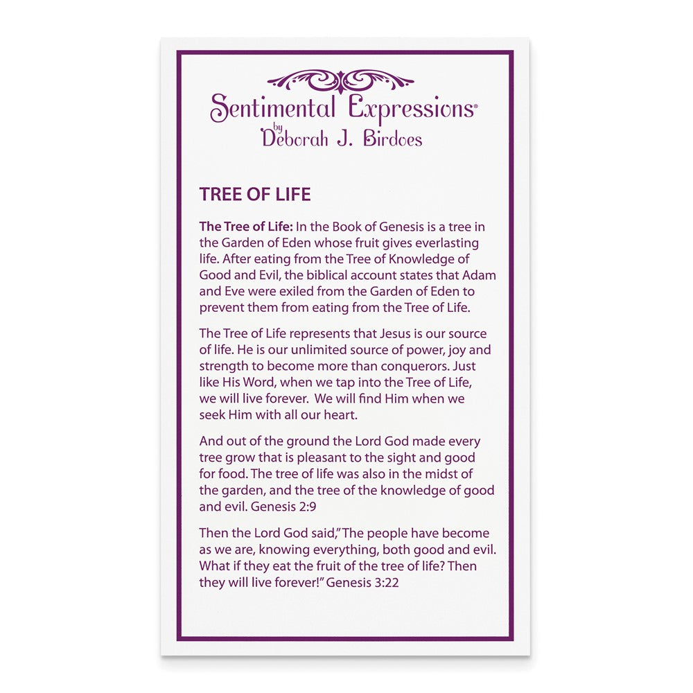 Poem card of Tree of Life Necklace