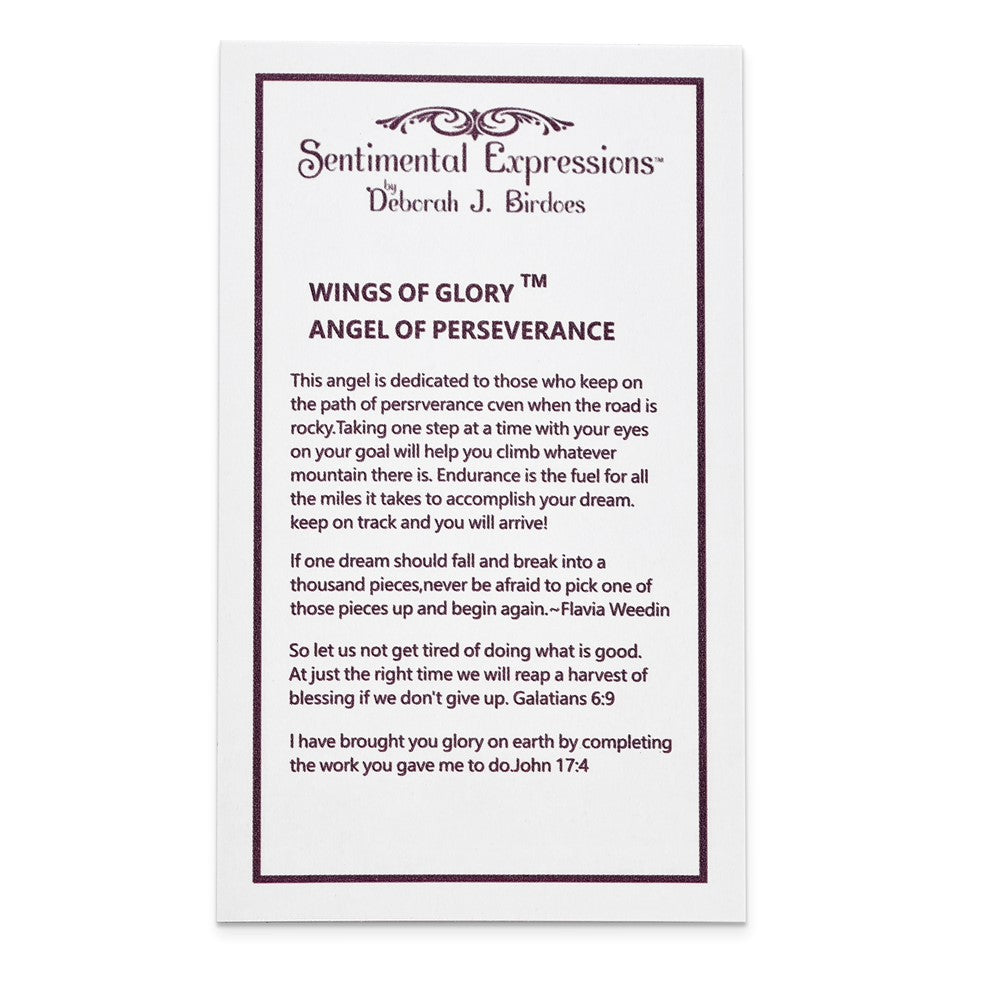 Poem card of Angel of Perseverance