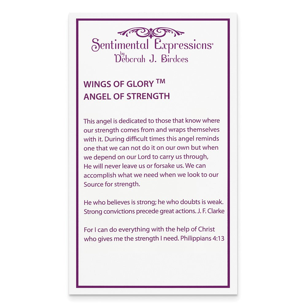 Poem card of Angel of Strength