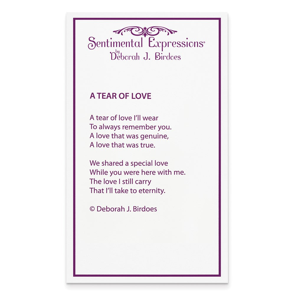 Poem card of A Tear of Love