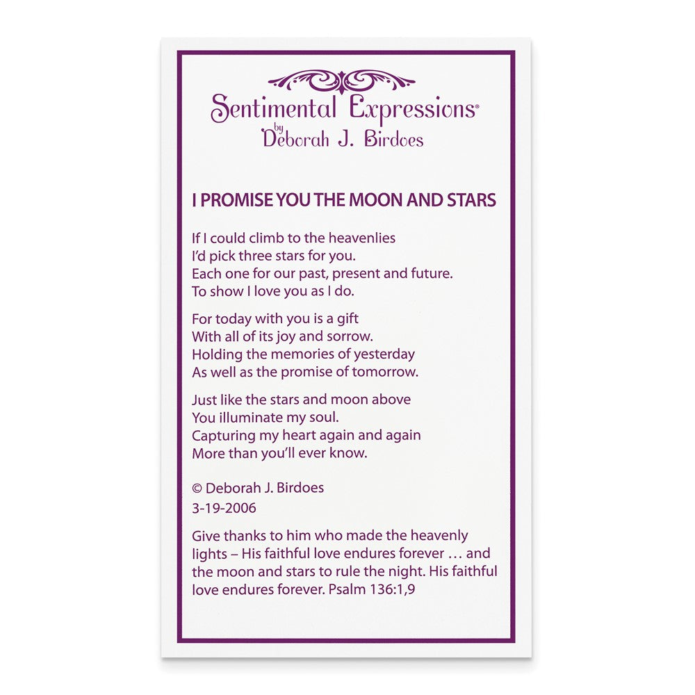 Poem card of SS I Promise You the Moon and Stars