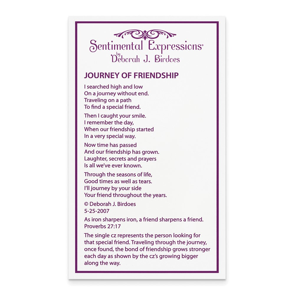 Poem card of Journey of Friendship Pendant