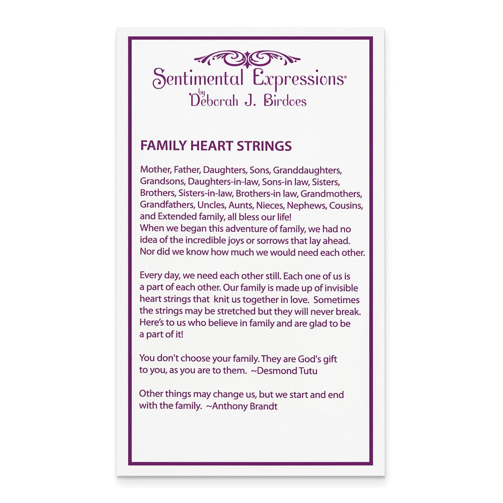 Poem card of Family Heart