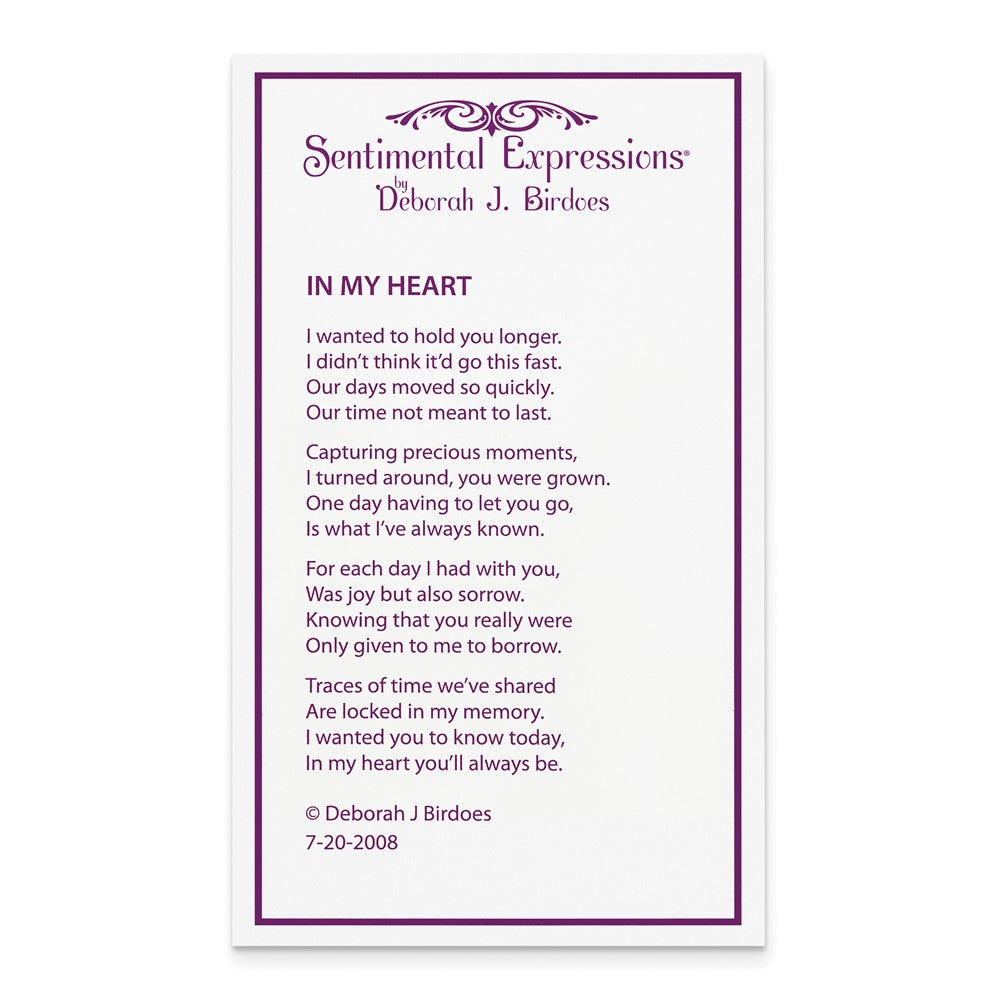 Poem card of In My Heart Double Heart Pendant