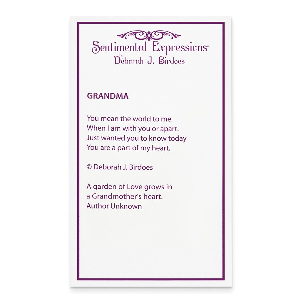Poem card of Grandma