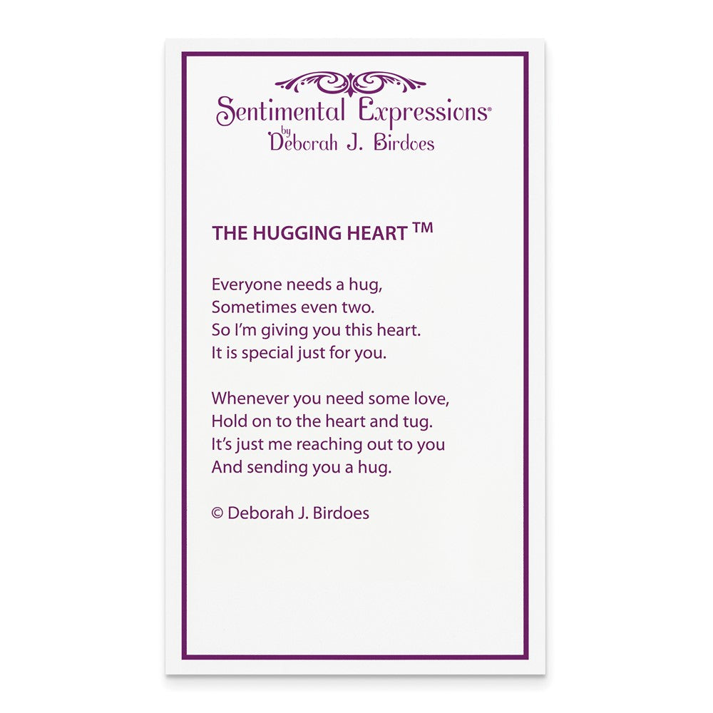 Poem card of The Hugging Heart