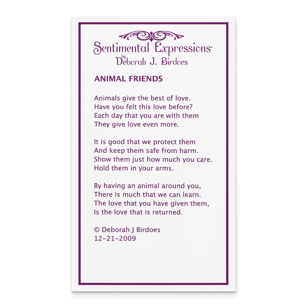 Poem card of Animal Friends-Cat