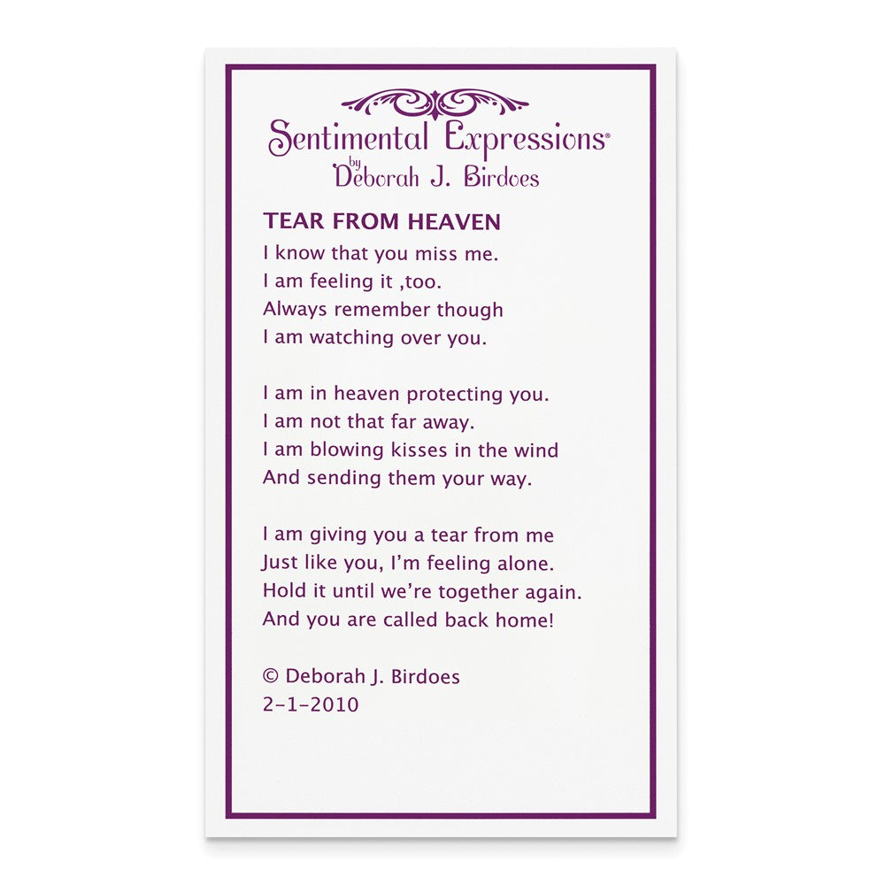 Poem card of Tear From Heaven
