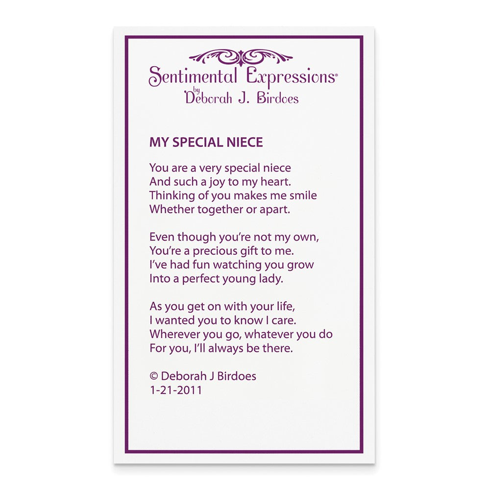 Poem card of My Special Niece