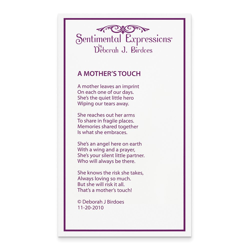 Poem card of A Mother's Touch