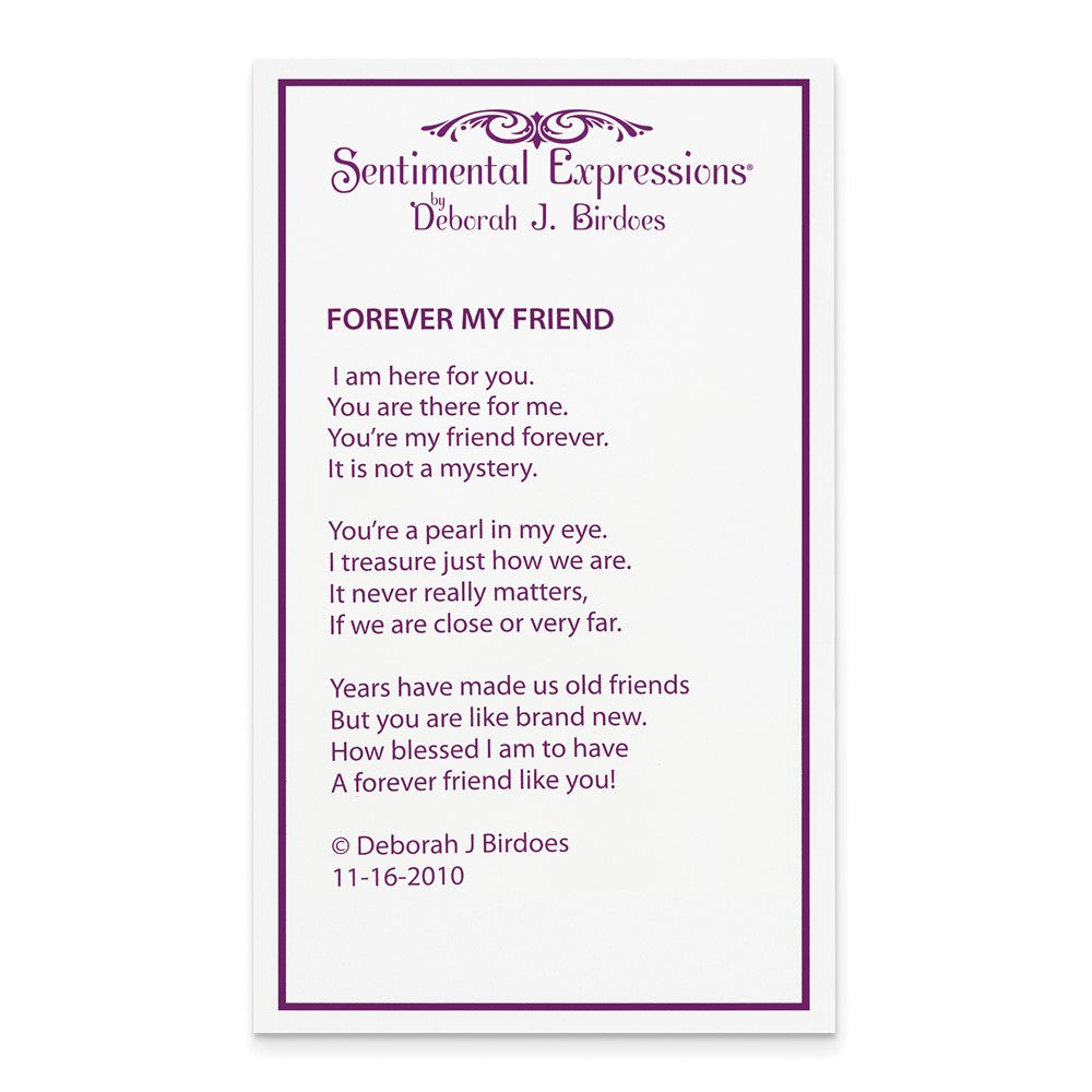 Poem card of Forever My Friend Pearl Necklace