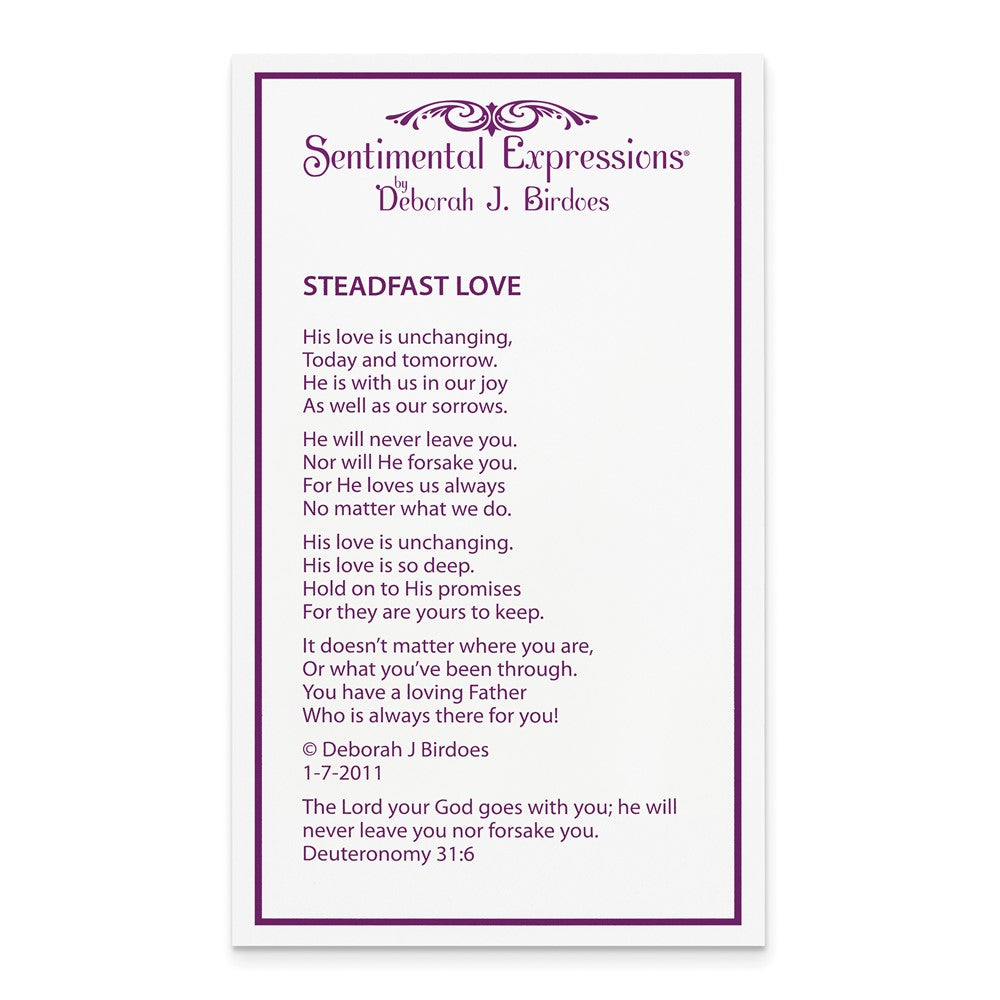 Poem card of Steadfast Love