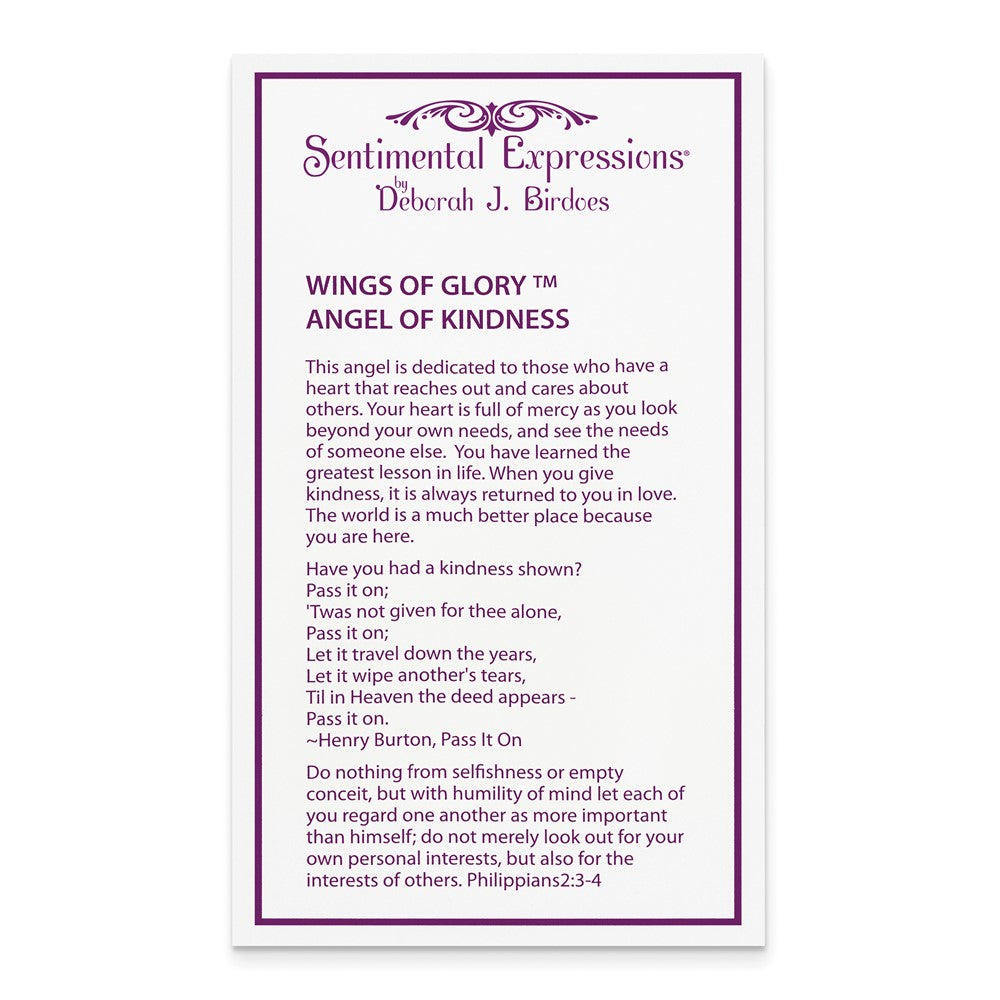 Poem card of Angel of Kindness