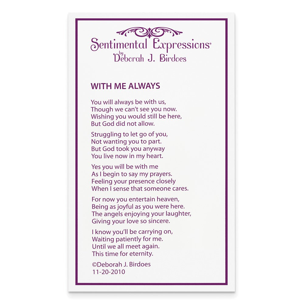 Poem card of With Me Always