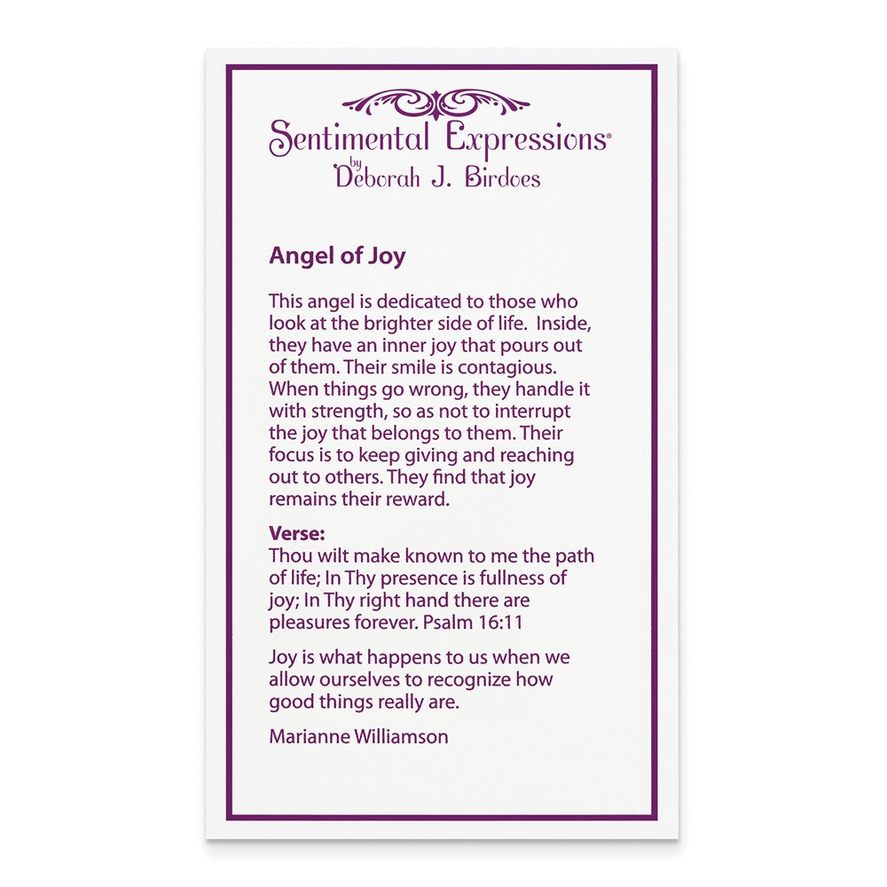 Poem card of Angel Of Joy