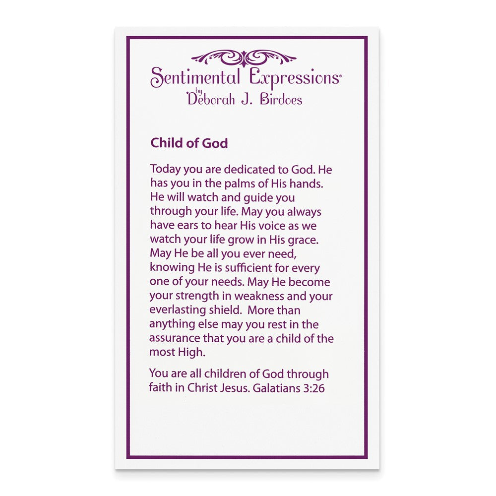 Poem card of Child Of God (Girl)