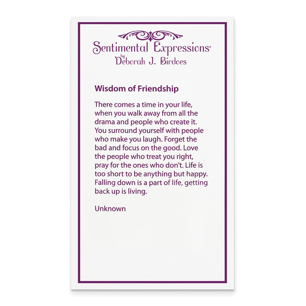 Poem card of Wisdom Of Friendship