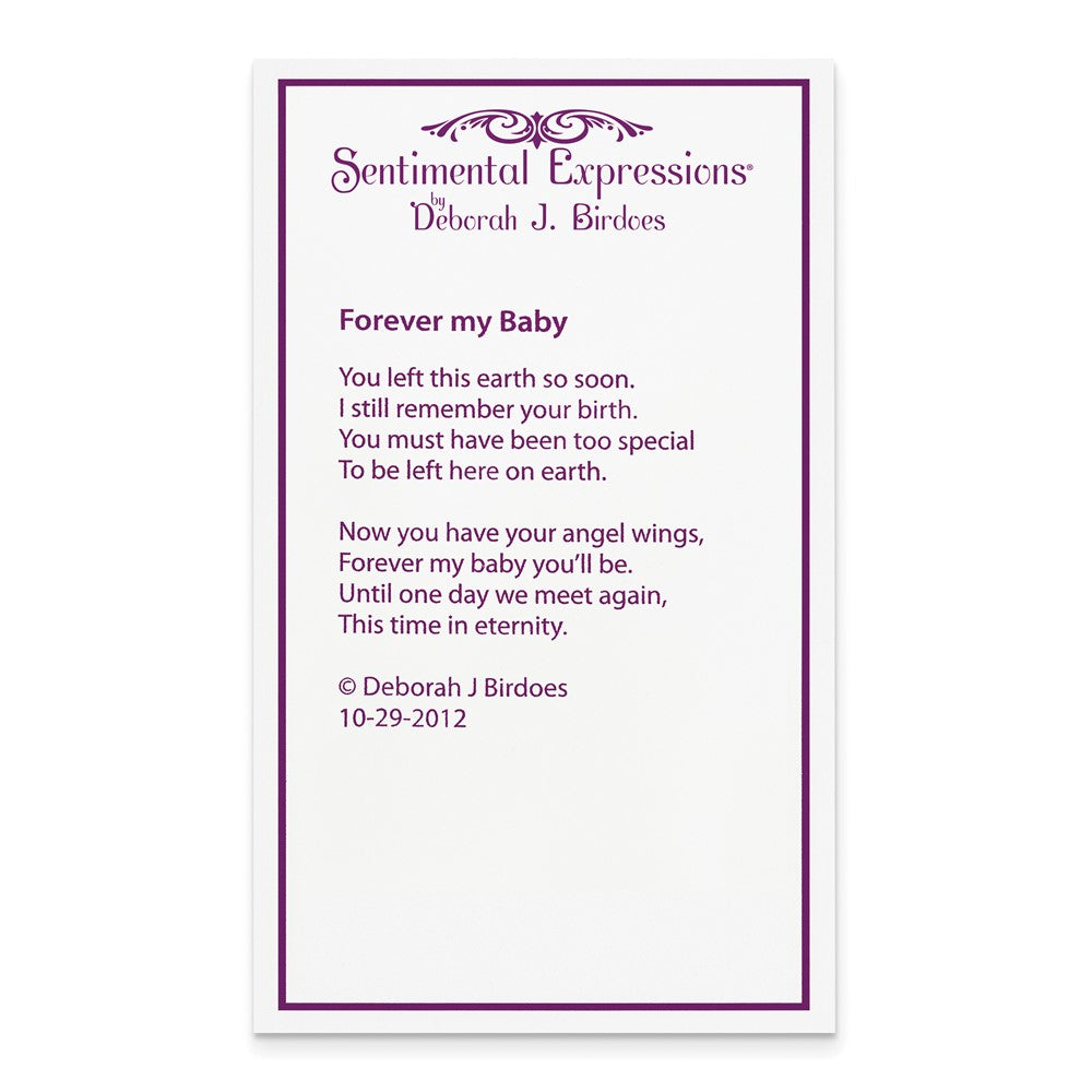 Poem card of Forever My Baby Ash Holder
