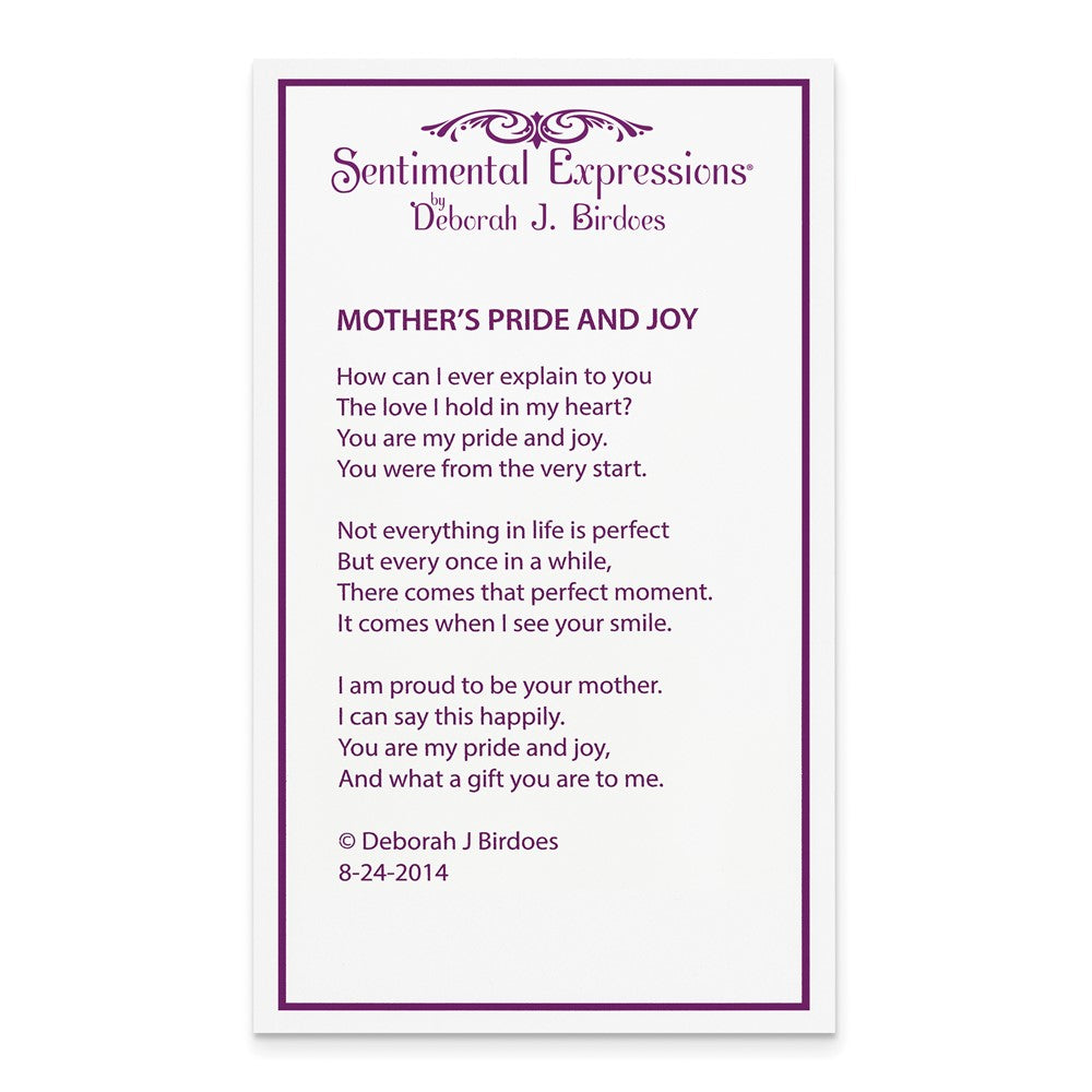 Poem card of Mother's Pride and Joy