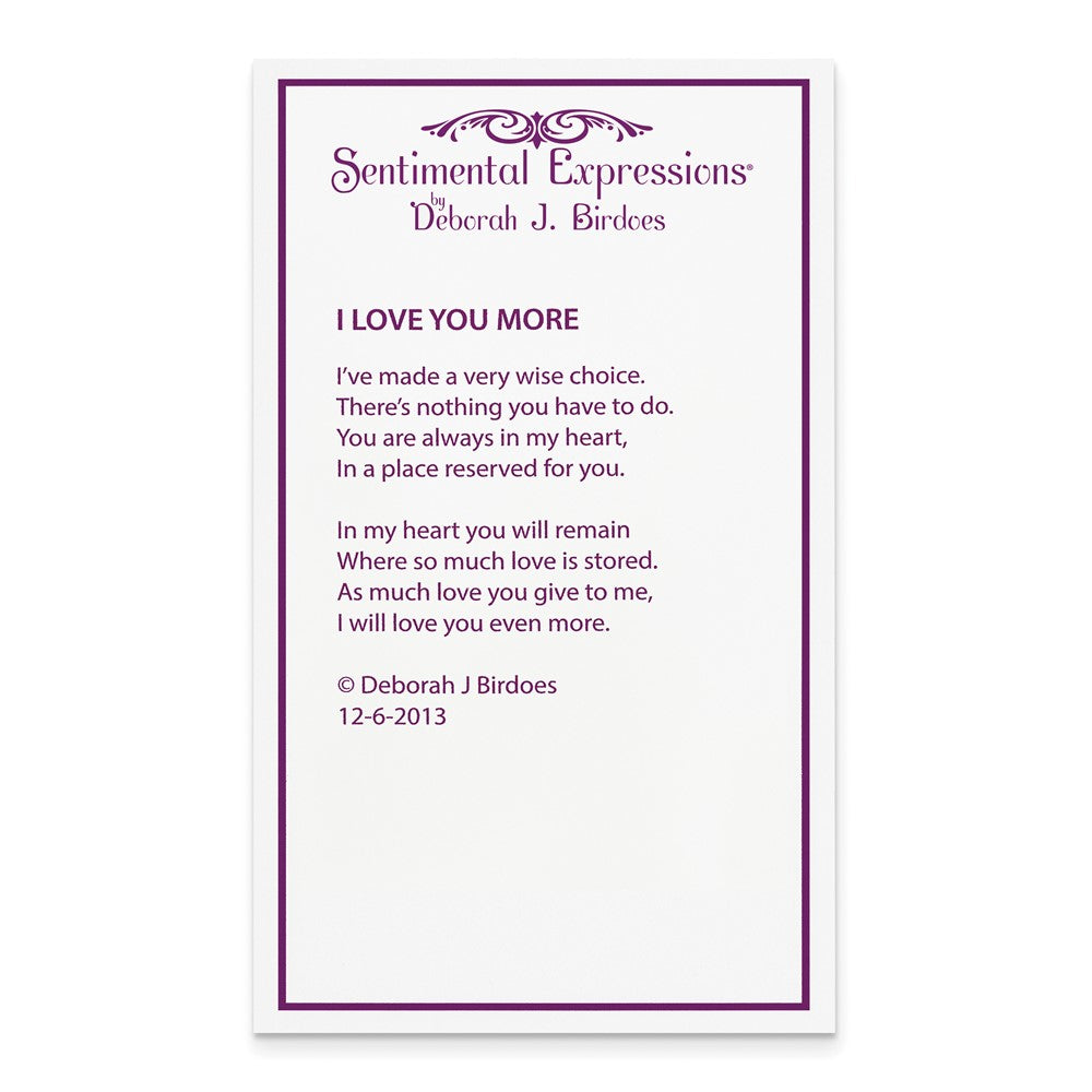 Poem card of I Love You More Daughter