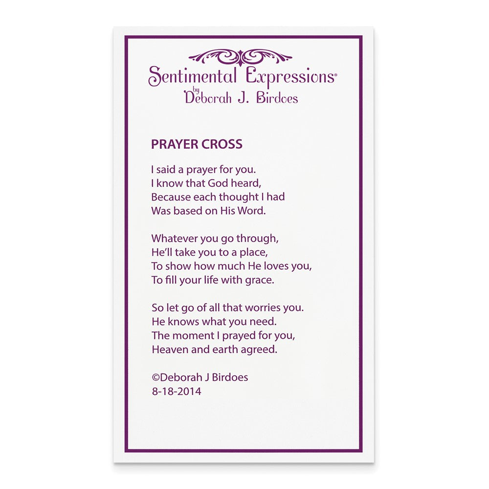Poem card of Prayer Cross