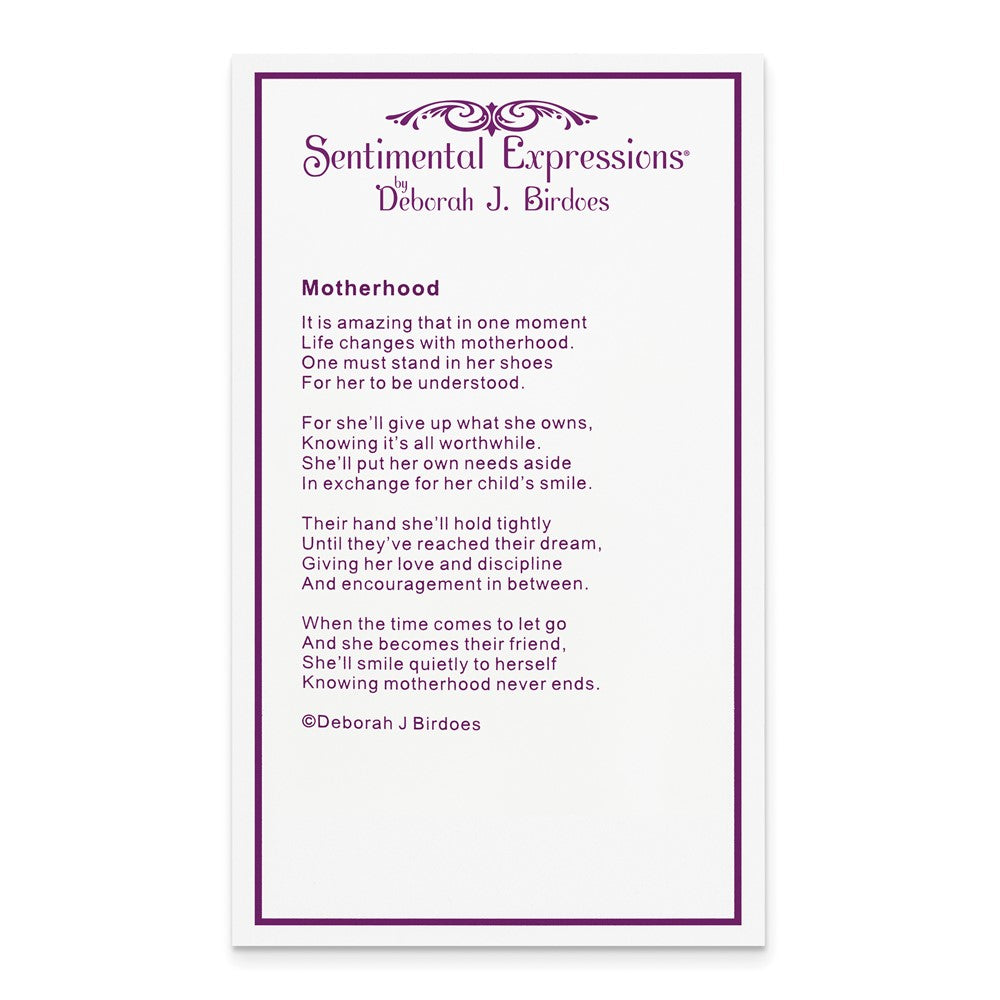 Poem card of Motherhood