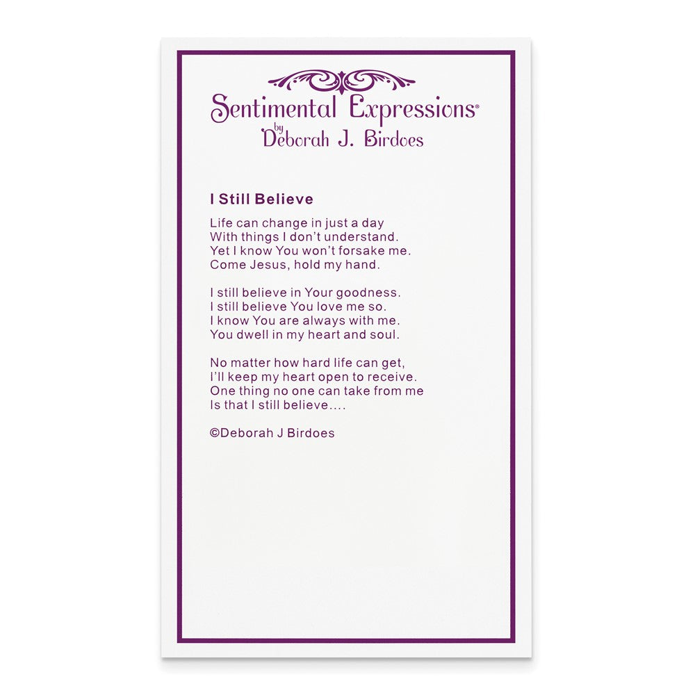 Poem card of I Still Believe
