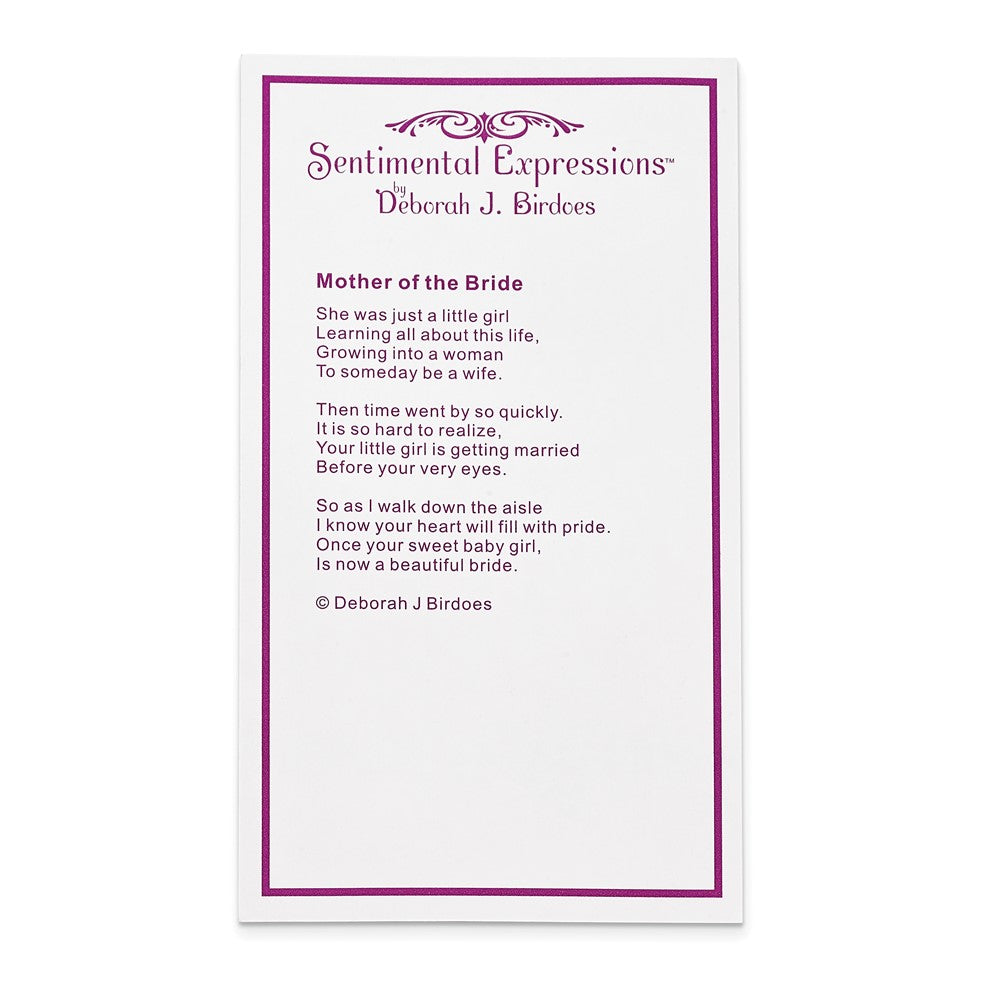 Poem card of Mother Of the Bride