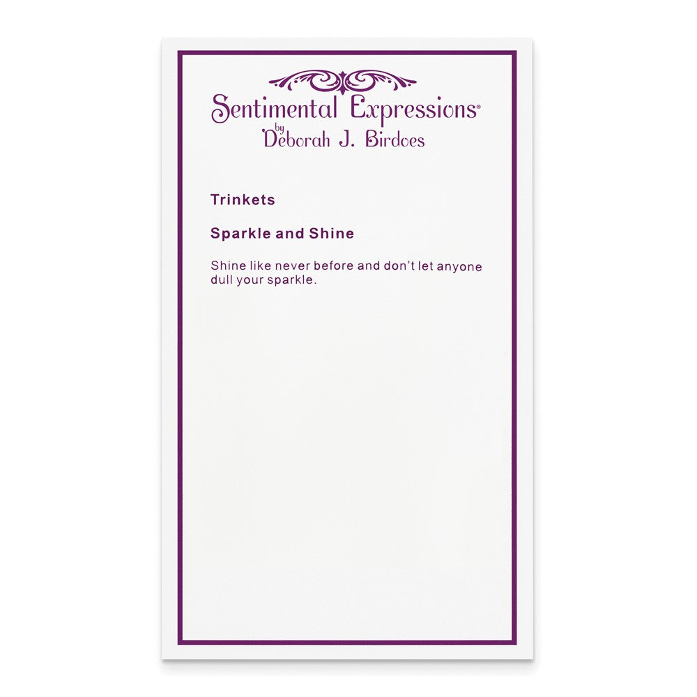 Poem card of Sparkle and Shine Pendant