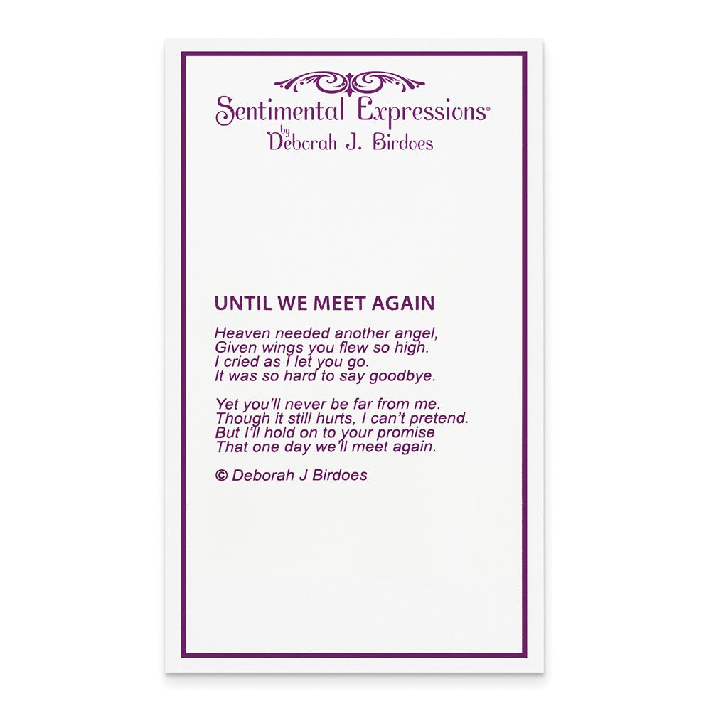 Poem card of Until We Meet Again Heart Ash Holder
