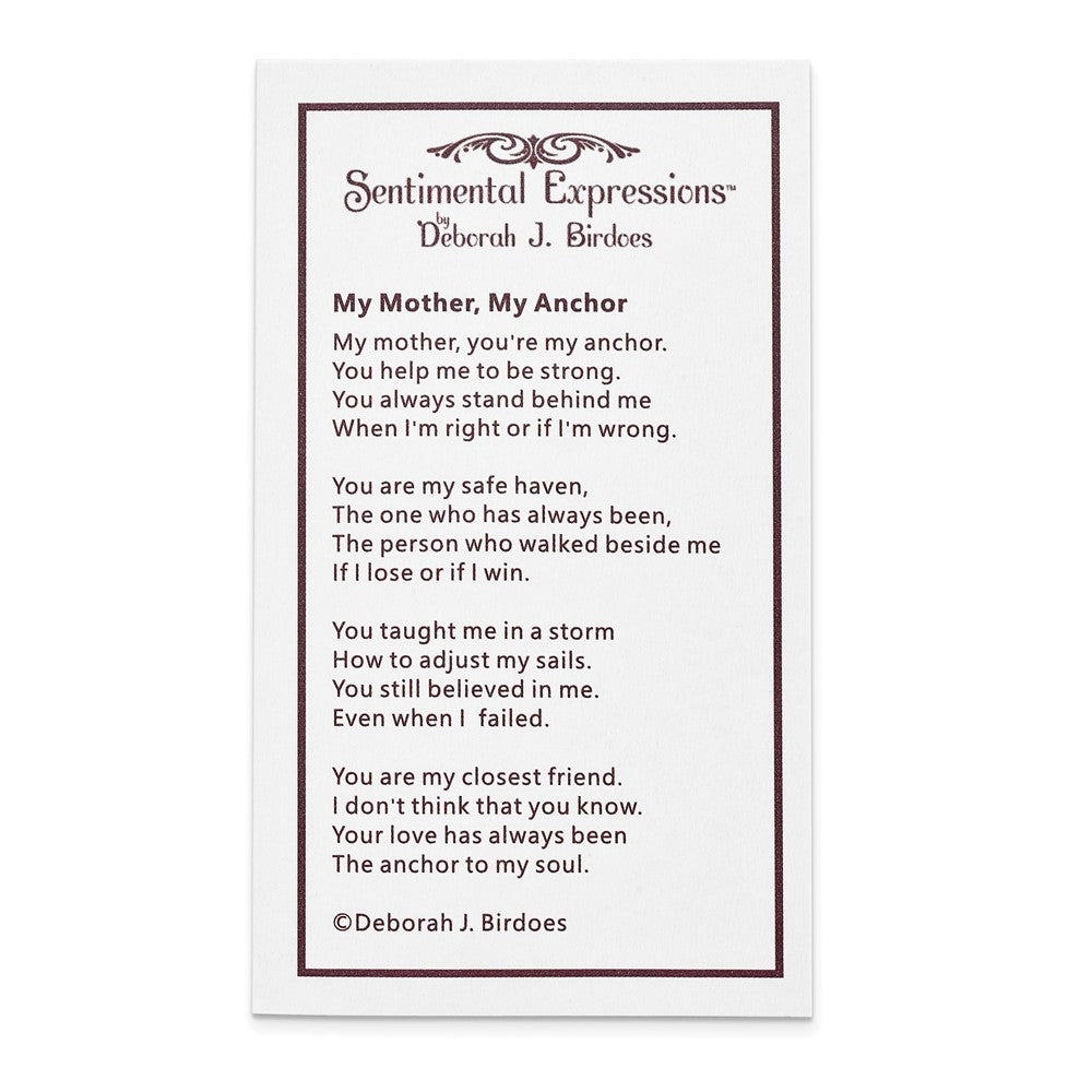 Poem card of My Mother My Anchor