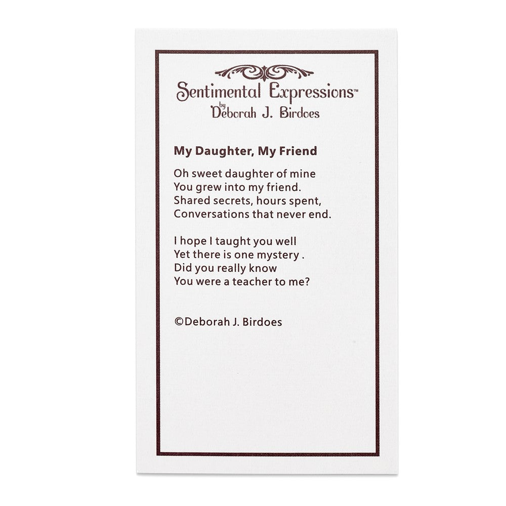 Poem card of My Daughter My Friend