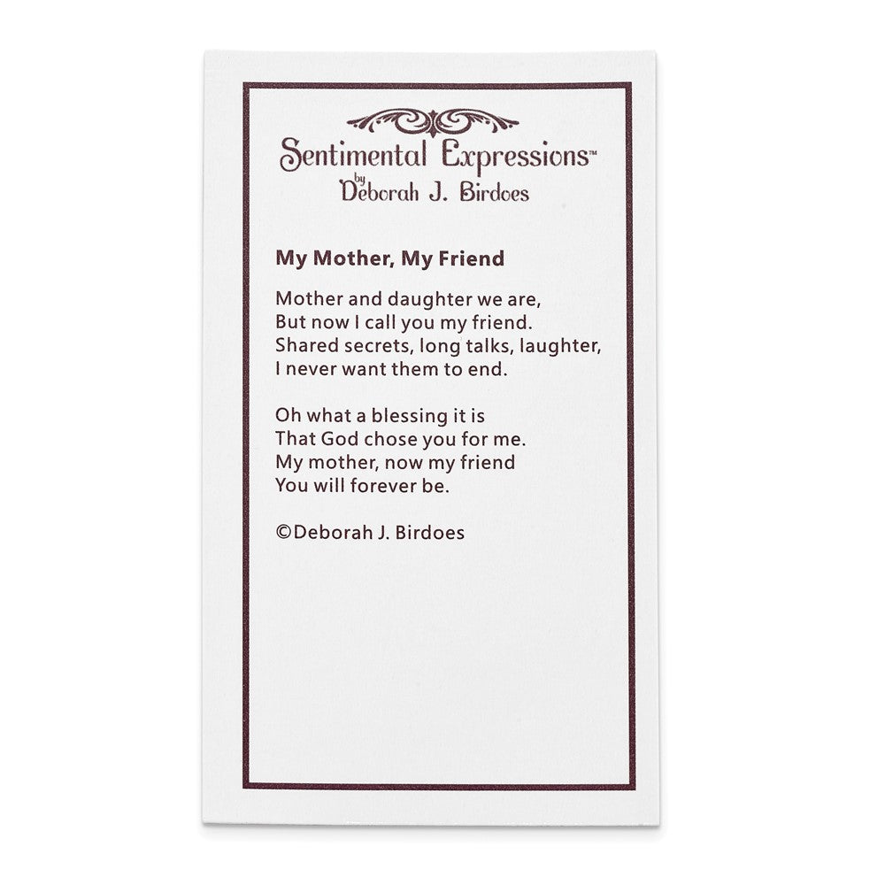 Poem card of My Mother My Friend