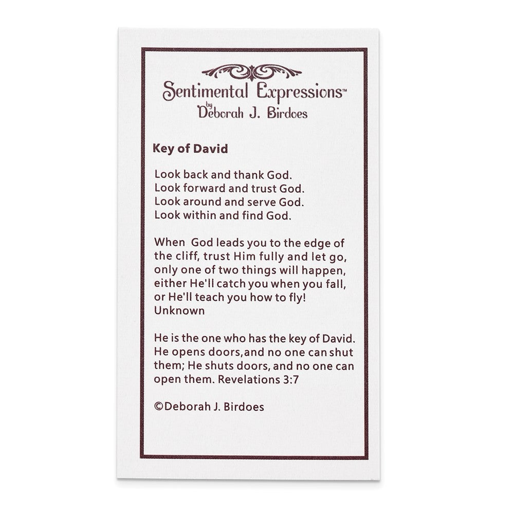 Poem card of Key of David