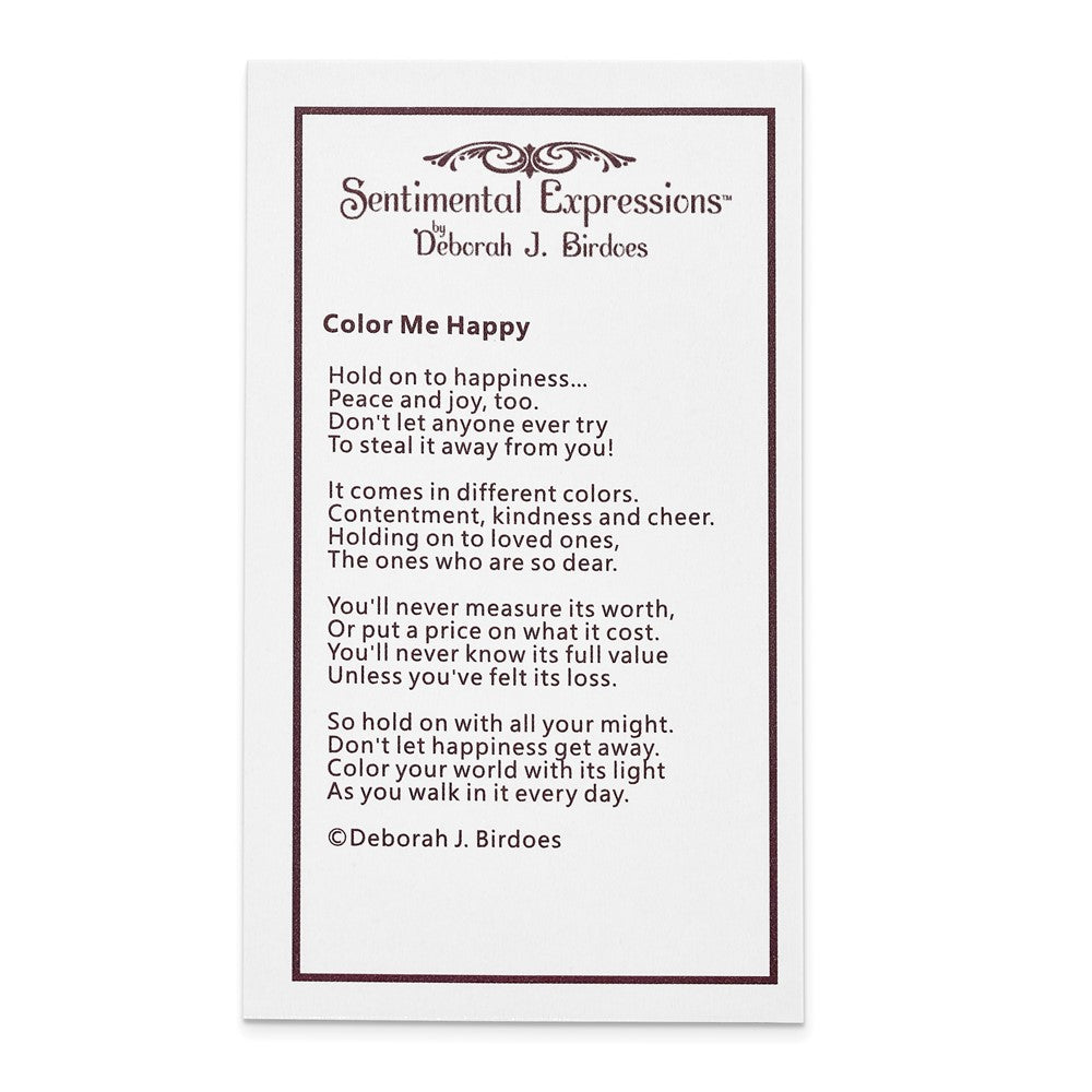 Poem card of Color Me Happy
