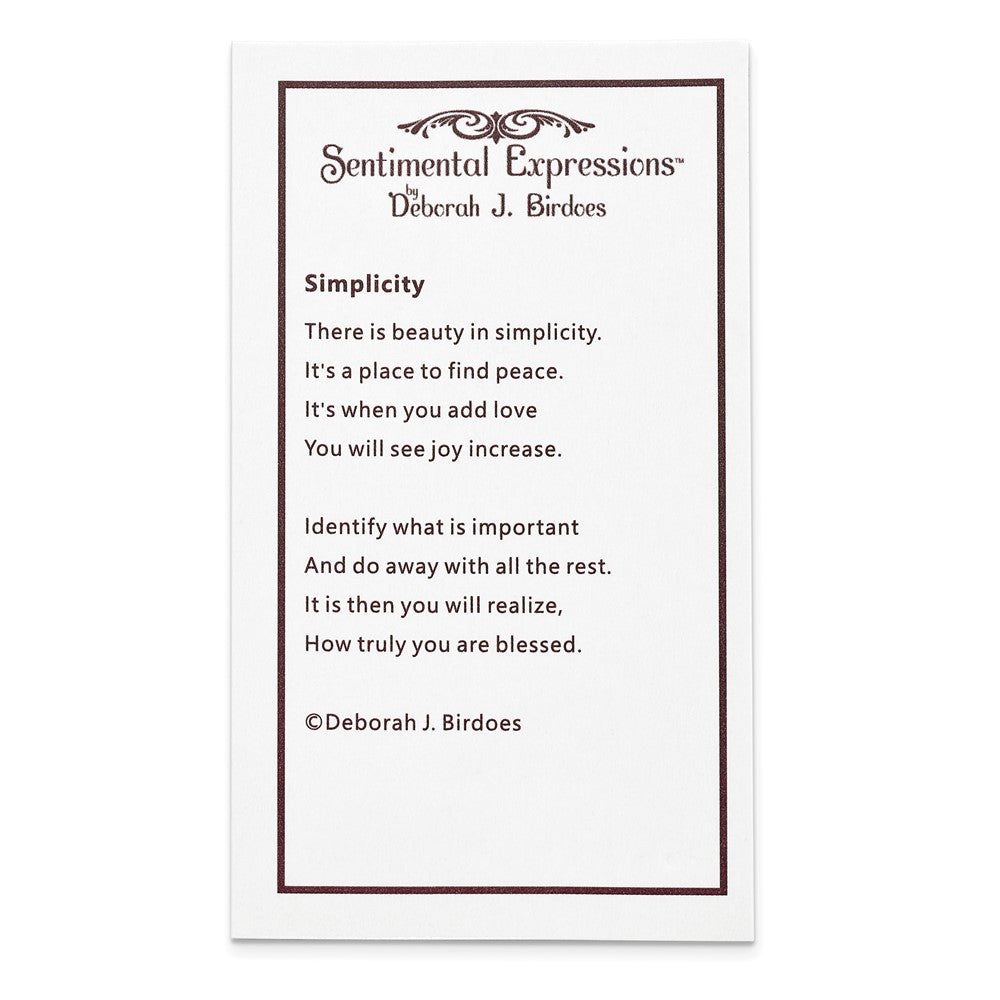 Poem card of Simplicity