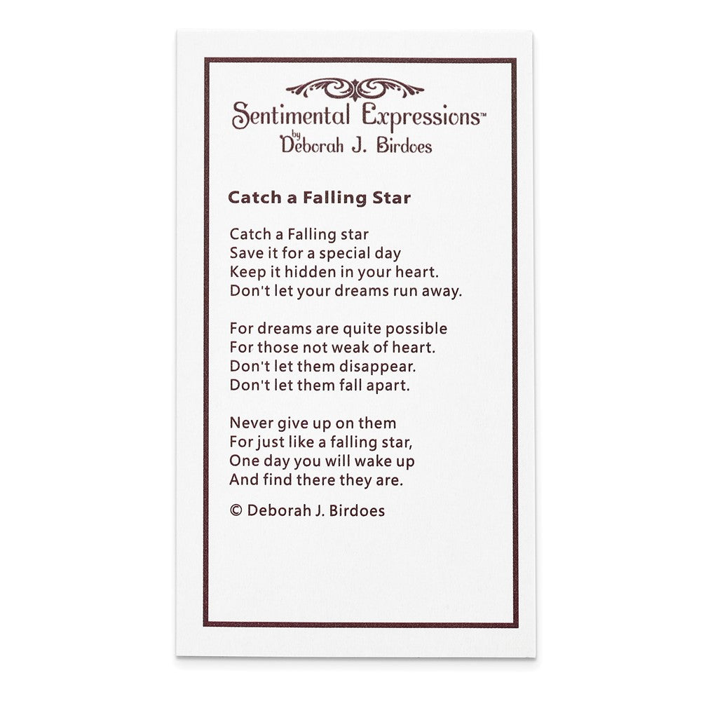 Poem card of Catch a Falling Star