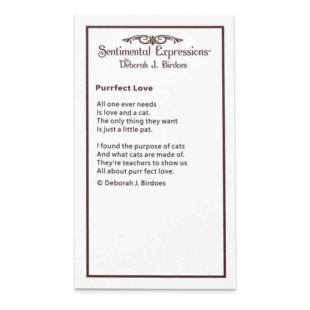 Poem card of Purrfect Love Cat