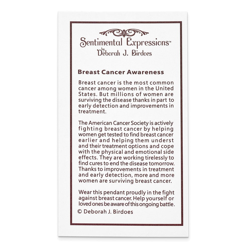 Poem card of Breast Cancer Heart