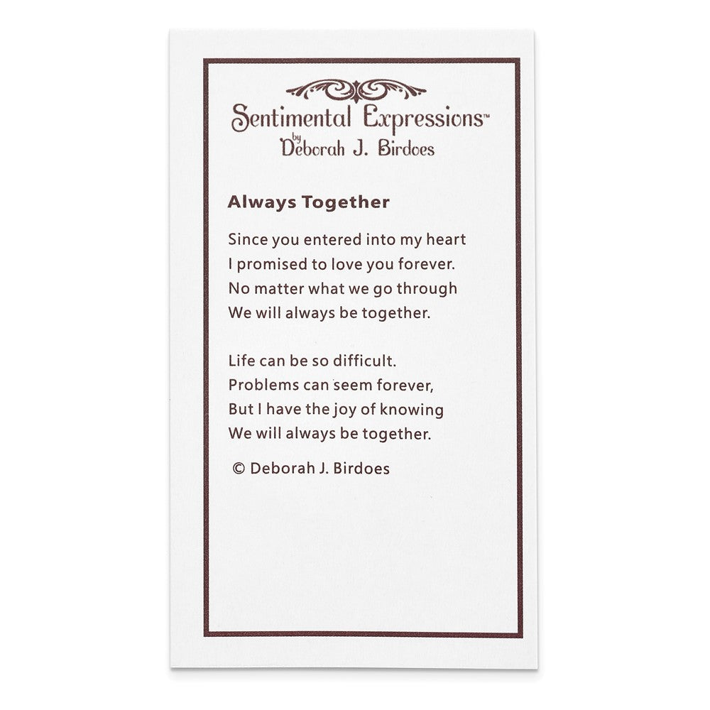 Poem card of Gold-tone Always Together