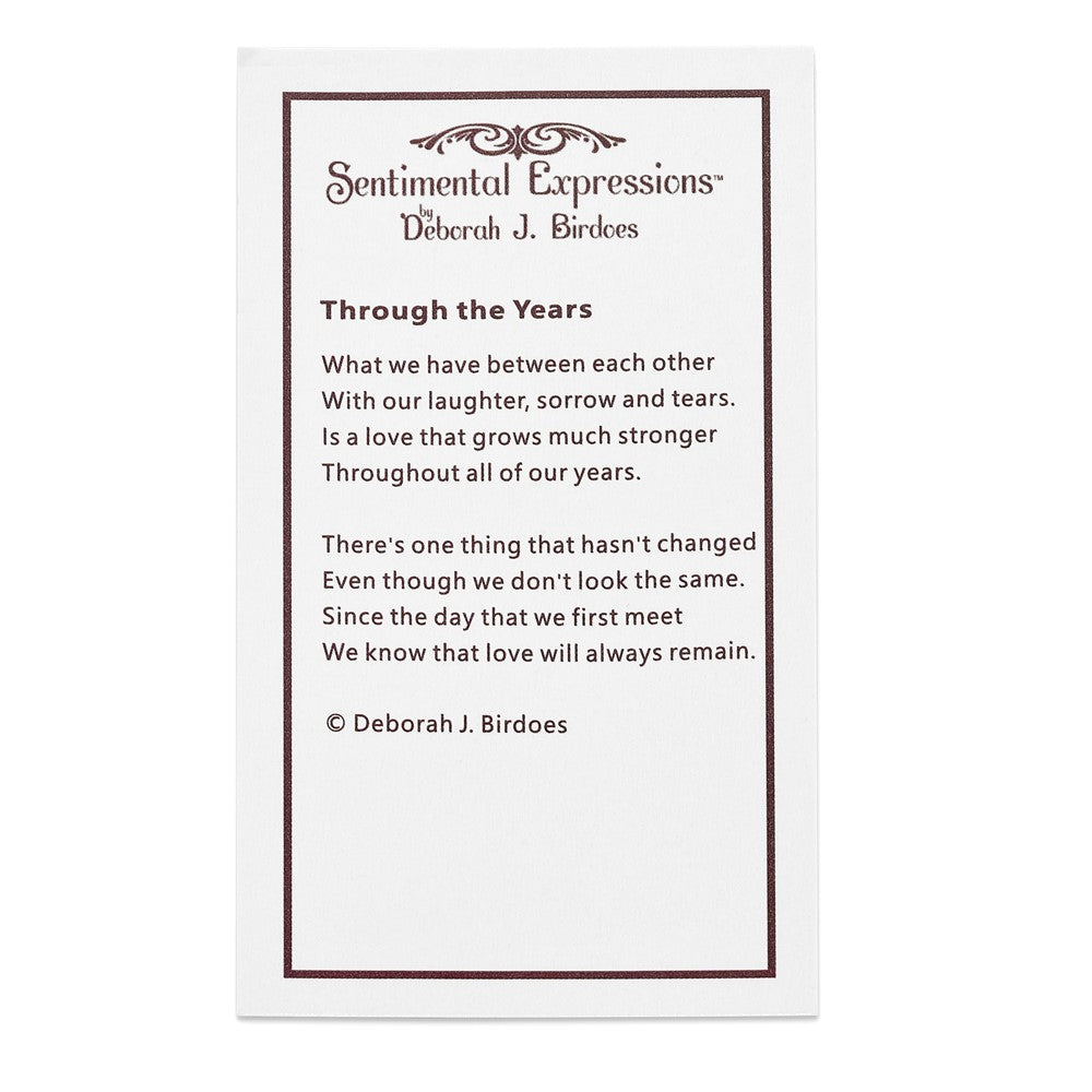 Poem card of Through The Years Swirl Circle