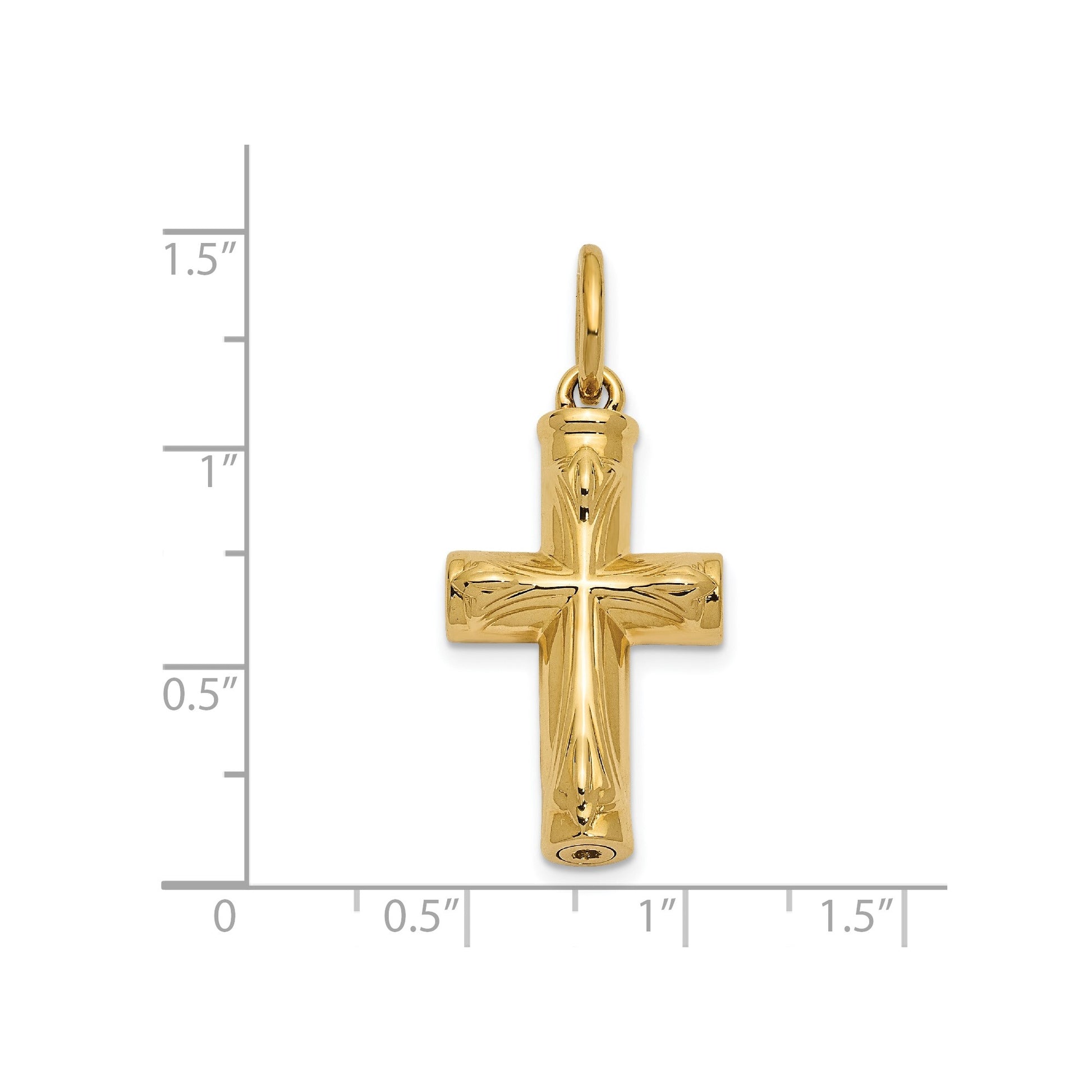 14K Cross Ash Holder Pendant