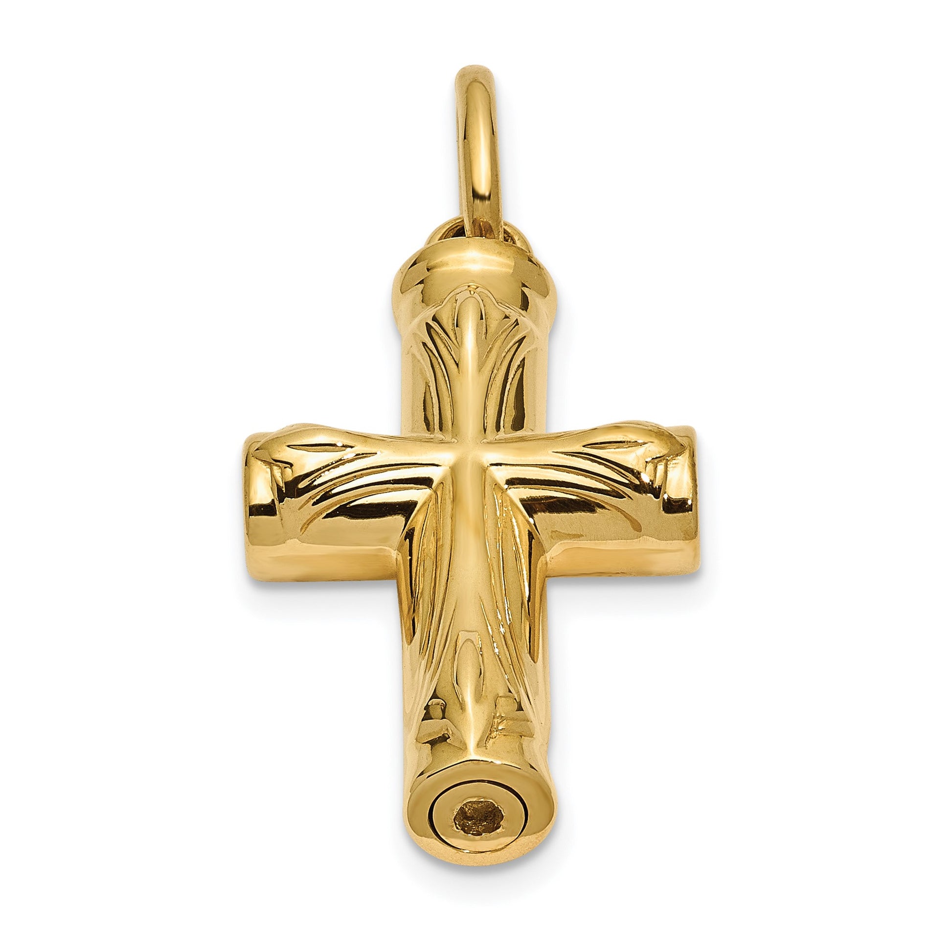 14K Cross Ash Holder Pendant