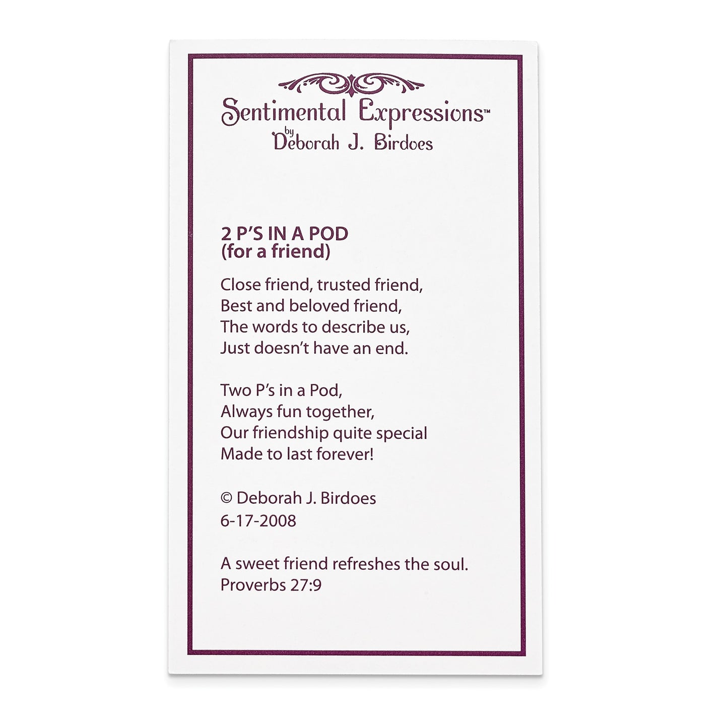 2 P's in a Pod Motherhood / Friendship