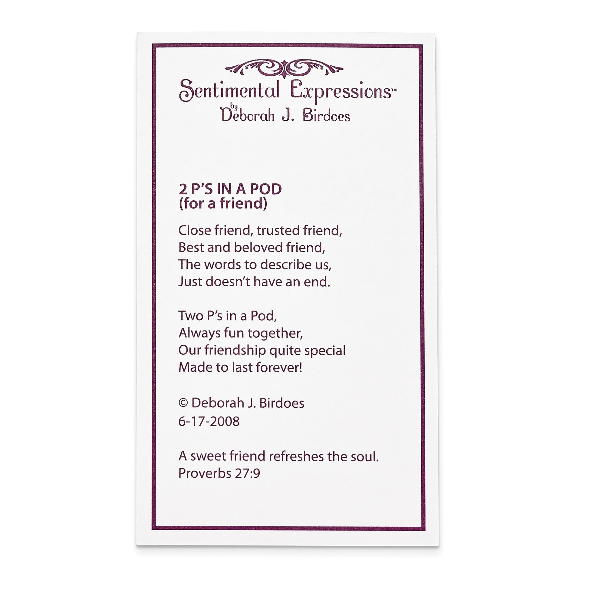 2 P's in a Pod Motherhood / Friendship