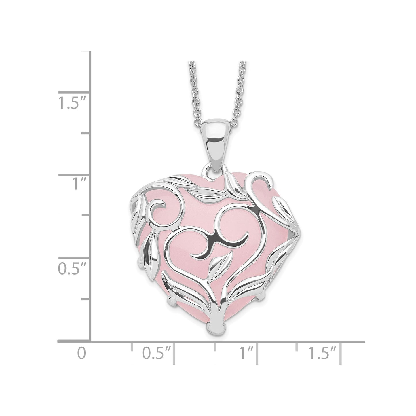 Generous Heart Rose Quartz Pendant