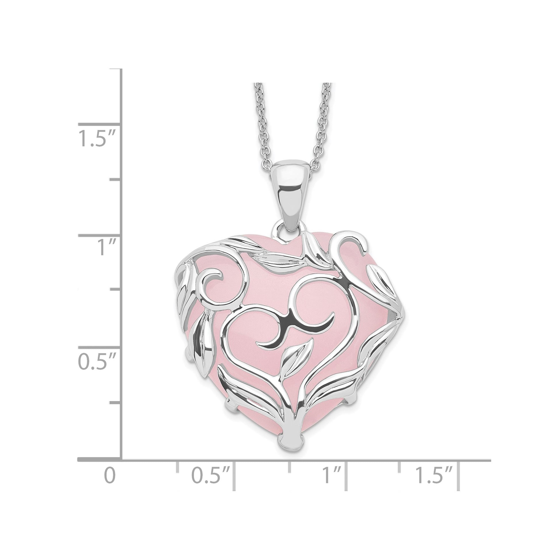 Generous Heart Rose Quartz Pendant