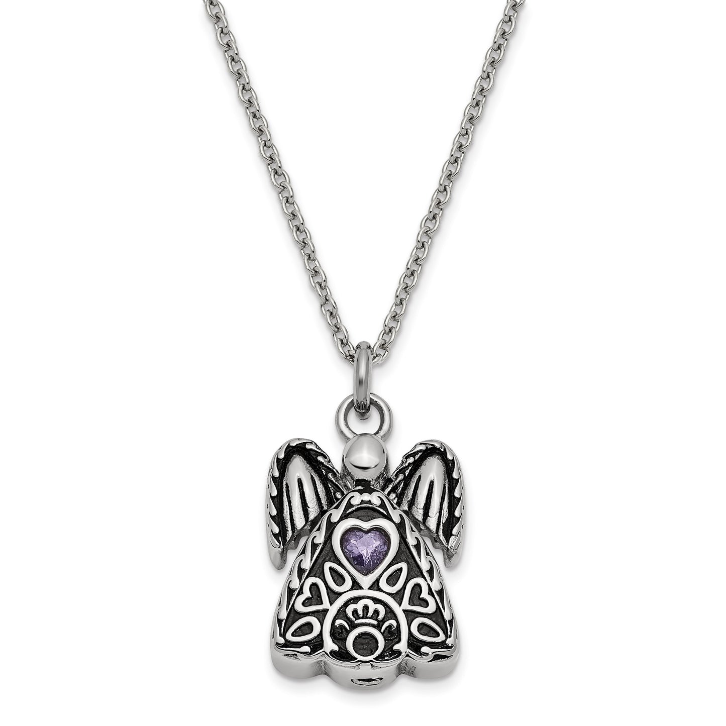 Angel Birthstone Ash Holder (February)