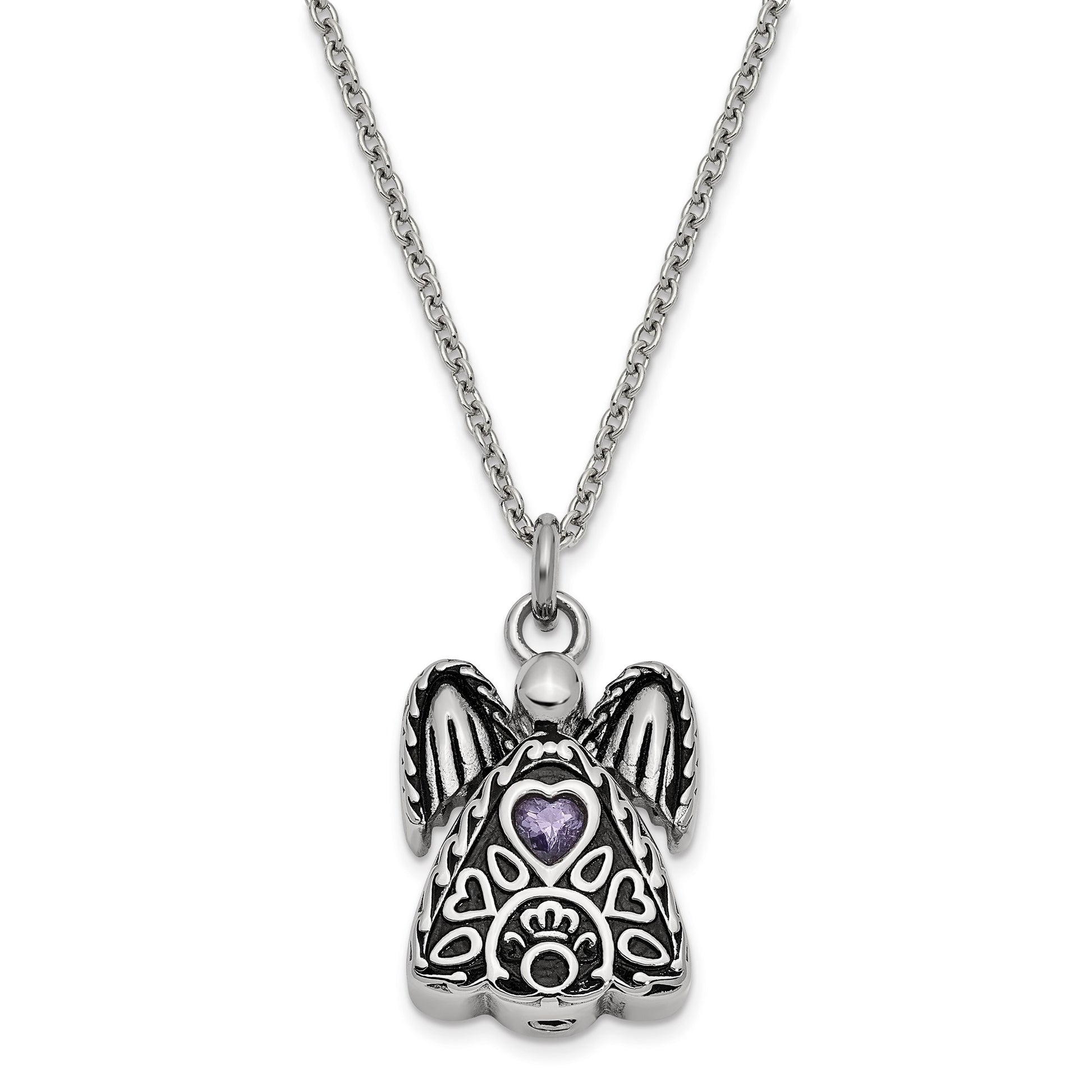 Angel Birthstone Ash Holder (February)