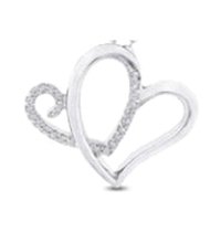 Sterling Silver Heart Pendant Necklace for Woman